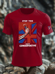 Men's Stop this Vote Conservative imitation cotton short-sleeved T-shirt-5