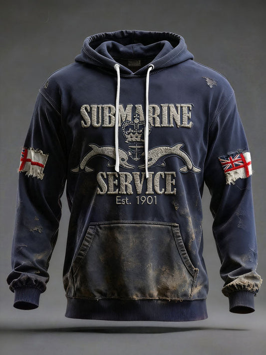 Men's UK Veteran Printed Hoodie