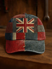 Unisex TopsUnion Jack and patchwork style Design Print Hat