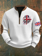 Men's Vintage England Flag Lion Printed Sweatshirt-1