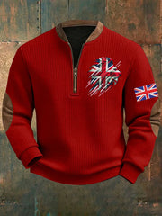 Men's Vintage England Flag Lion Printed Sweatshirt-4