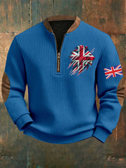 Men's Vintage England Flag Lion Printed Sweatshirt-3