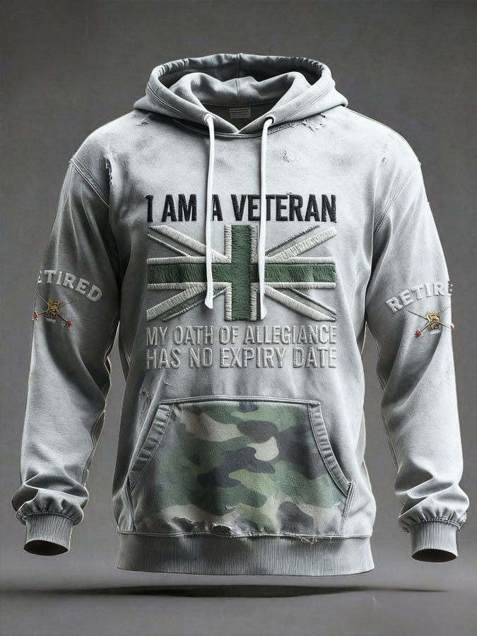 Men's UK Veteran Printed Hoodie-3