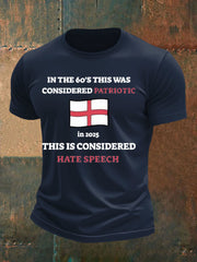 Men's St George Cross England Flag  imitation cotton short-sleeved T-shirt-1