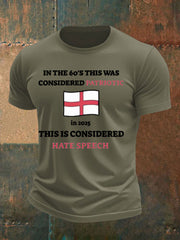 Men's St George Cross England Flag  imitation cotton short-sleeved T-shirt-3
