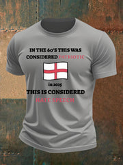 Men's St George Cross England Flag  imitation cotton short-sleeved T-shirt-4