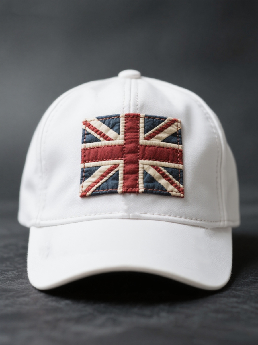 Unisex british flag patchwork Print Hat-2