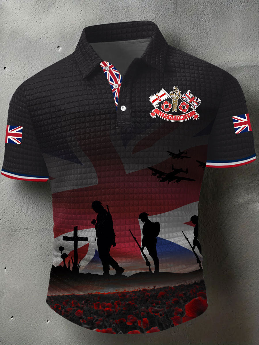 Men's Remembrance Day Lest We Forget Short Sleeve Shirt-1