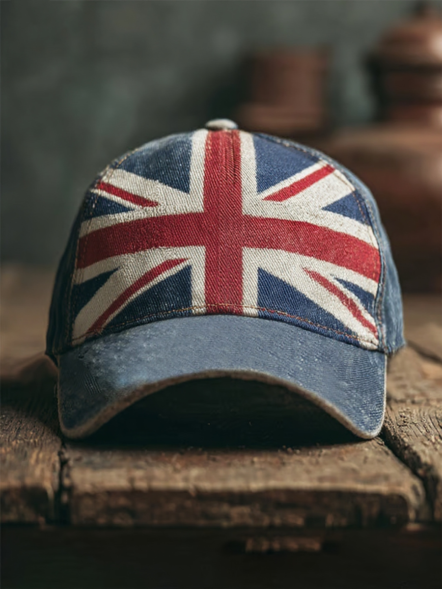 Unisex british flag patchwork Print Hat
