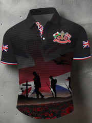 Men's Remembrance Day Lest We Forget Short Sleeve Shirt-1
