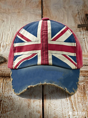 Unisex british flag patchwork Print Hat-1