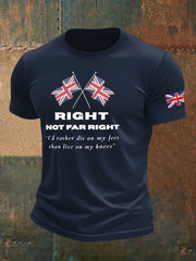 Men's Right Not Far Right Printed imitation cotton short-sleeved T-shirt-1
