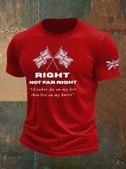Men's Right Not Far Right Printed imitation cotton short-sleeved T-shirt-2