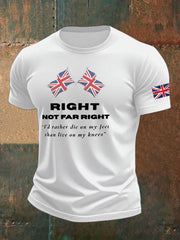 Men's Right Not Far Right Printed imitation cotton short-sleeved T-shirt-5