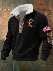 Men's United Kingdom Print Baggy Zip-up Hoodie