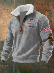 Men's United Kingdom Print Baggy Zip-up Hoodie-1