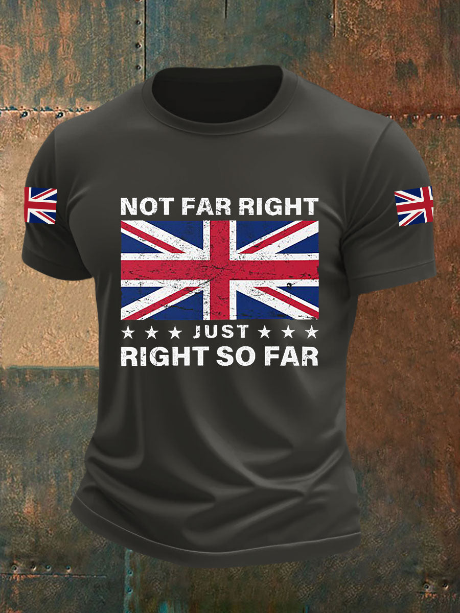 Men's Not Far Right Just Right So Far Short-sleeved T-shirt-2