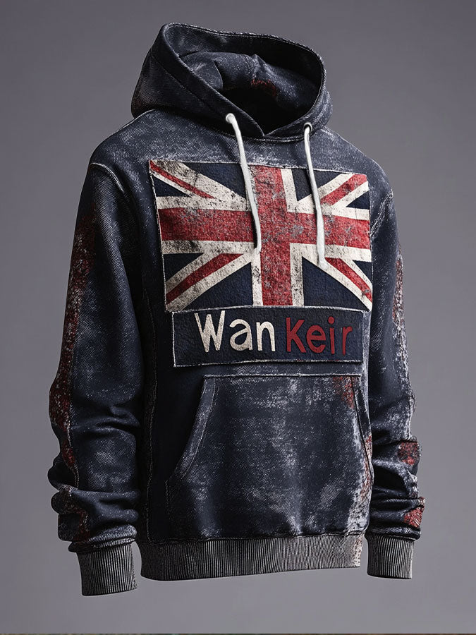 Men's UK Flag Funny Printed Hoodie