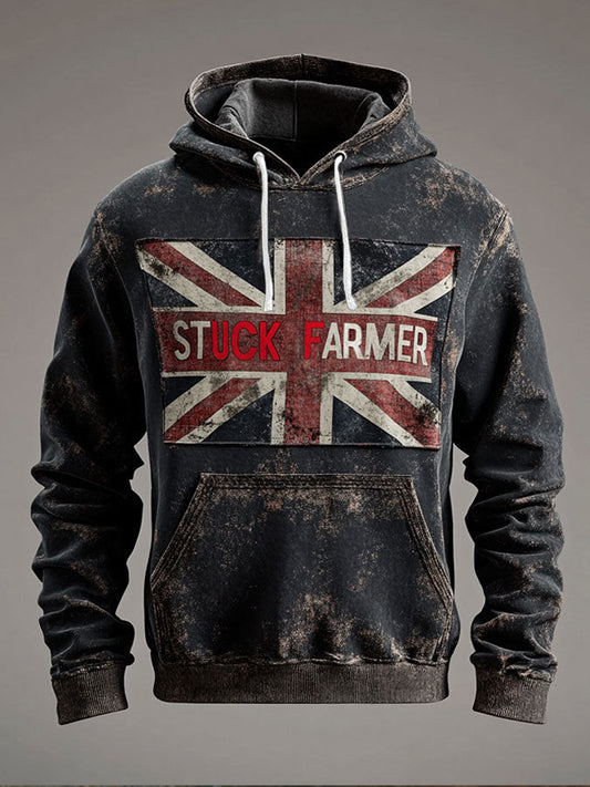 Men's UK Flag Funny Printed Hoodie