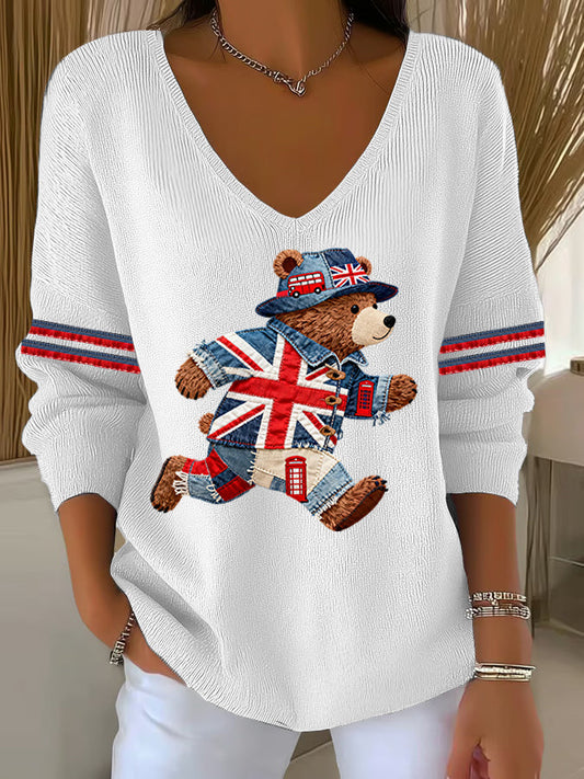Women's British style Printed Casual Top