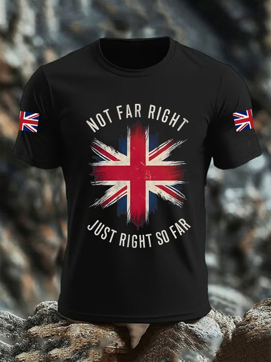 Men's Not Far Right Just Right So Far Short Sleeves T-shirt