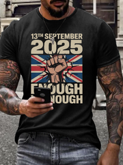 Men's September 13th 2025 London Protest  imitation cotton short-sleeved T-shirt