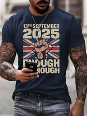 Men's September 13th 2025 London Protest  imitation cotton short-sleeved T-shirt-1
