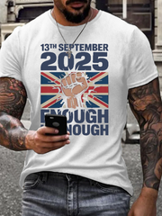 Men's September 13th 2025 London Protest  imitation cotton short-sleeved T-shirt-4