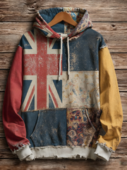 Women's Union Jack and patchwork style hoodie