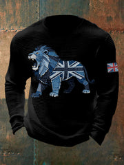 Men's British Faux Denim Waffle Top-1