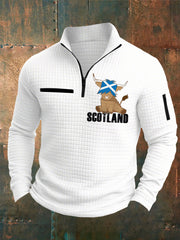 Men's Scotland Highland Cow Print Casual Top-1