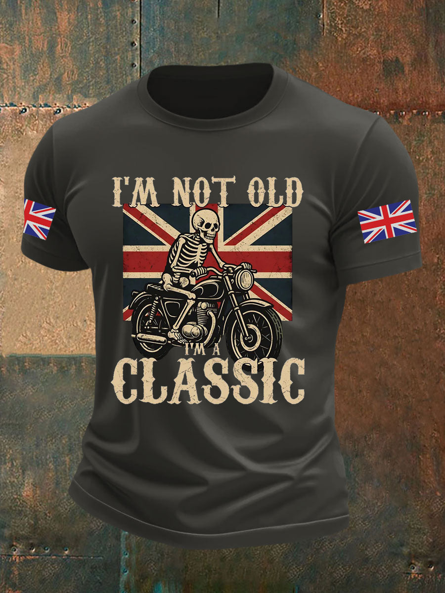Men's Vintage I'm Not Old I' A Classic England Flag Printed T-shirt-3
