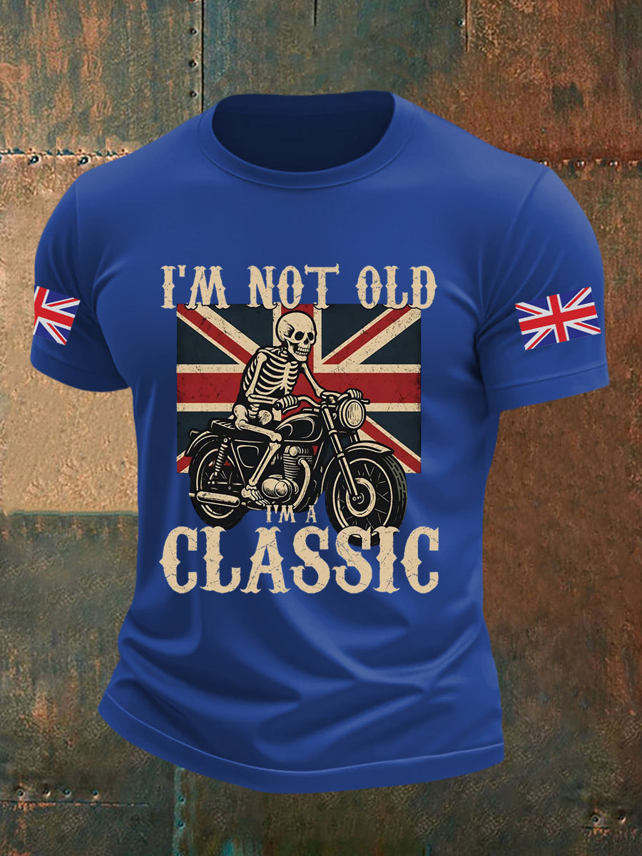 Men's Vintage I'm Not Old I' A Classic England Flag Printed T-shirt-5