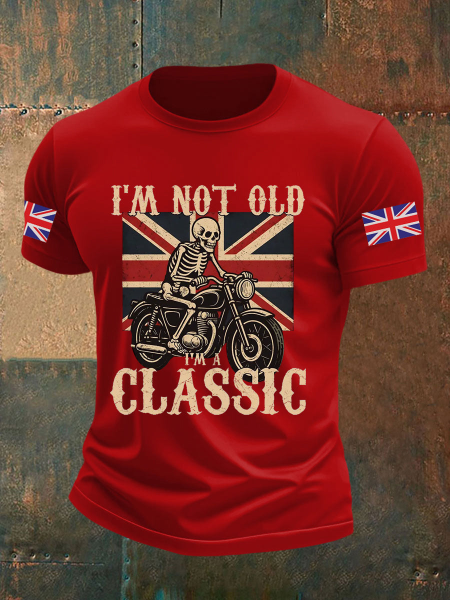 Men's Vintage I'm Not Old I' A Classic England Flag Printed T-shirt-6