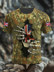 Men's Skull Camouflage Short Sleeves T-shirt
