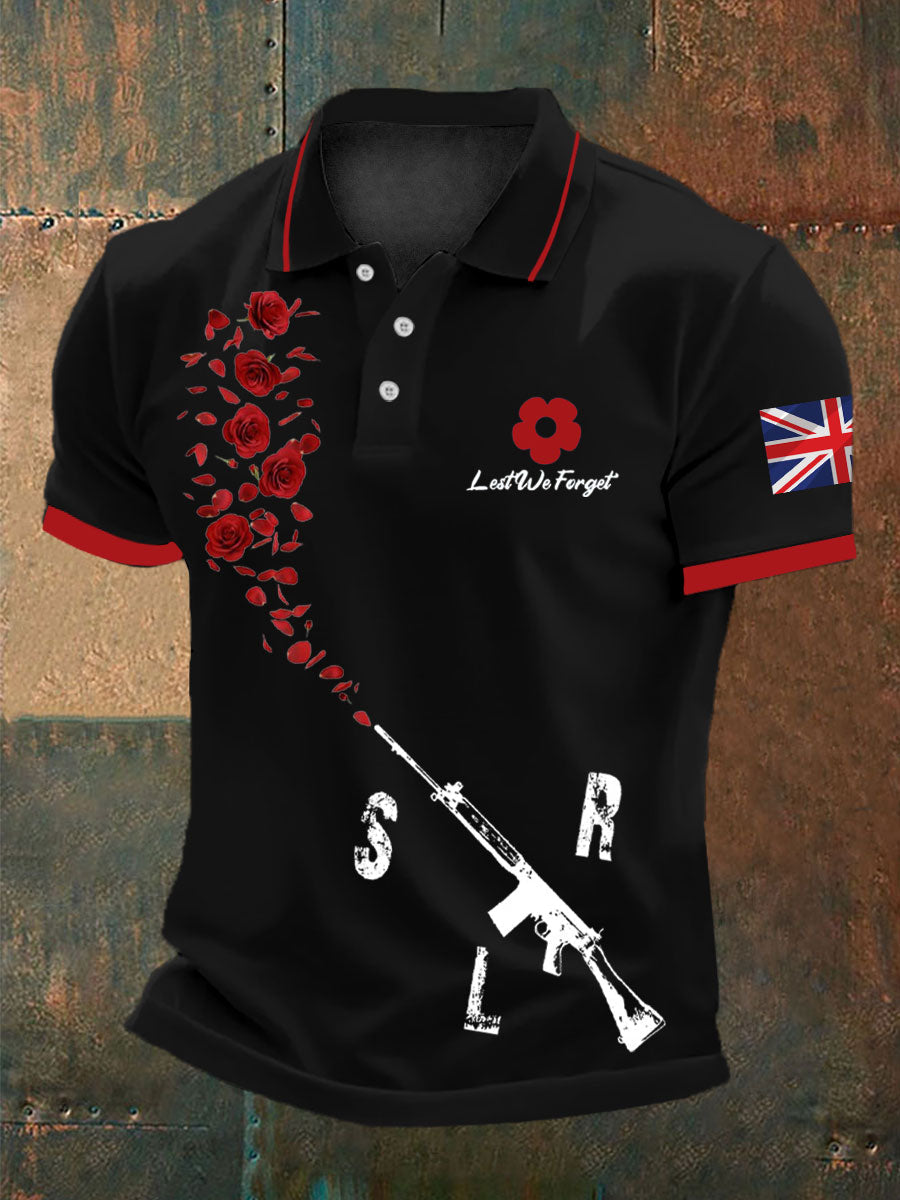 Men's British Remembrance Day polo shirt-1