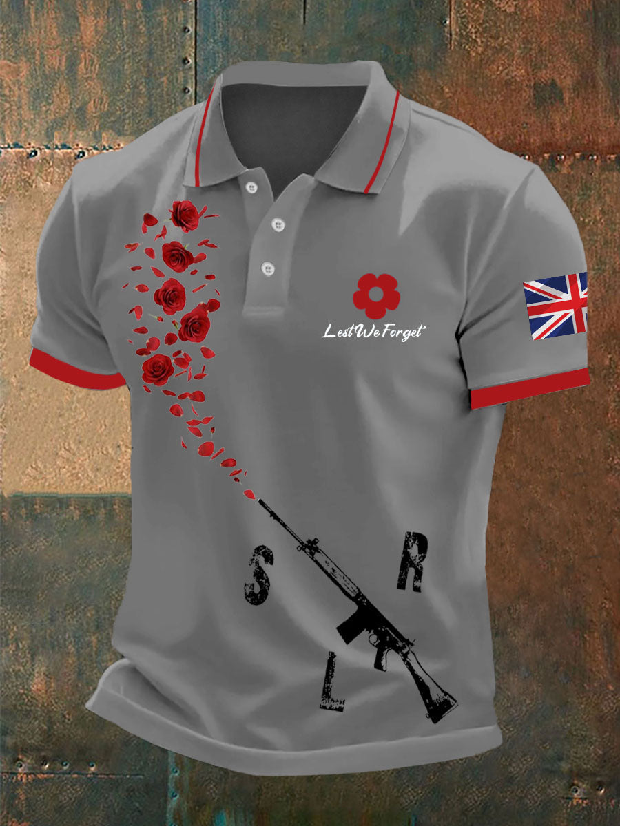 Men's British Remembrance Day polo shirt-2