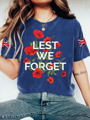 Women's Remembrance Day Lest We Forget Short Sleeve T-Shirt-1