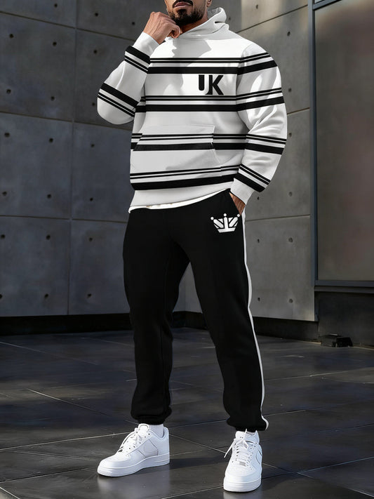 Men's Casual Hoodie And Pants Set