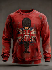 Men's Vintage UK Flag Crew Neck Sweatshirt