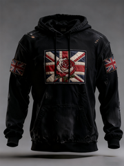 Women's British Rose Printed hoodie-1