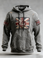 Women's British Rose Printed hoodie-4