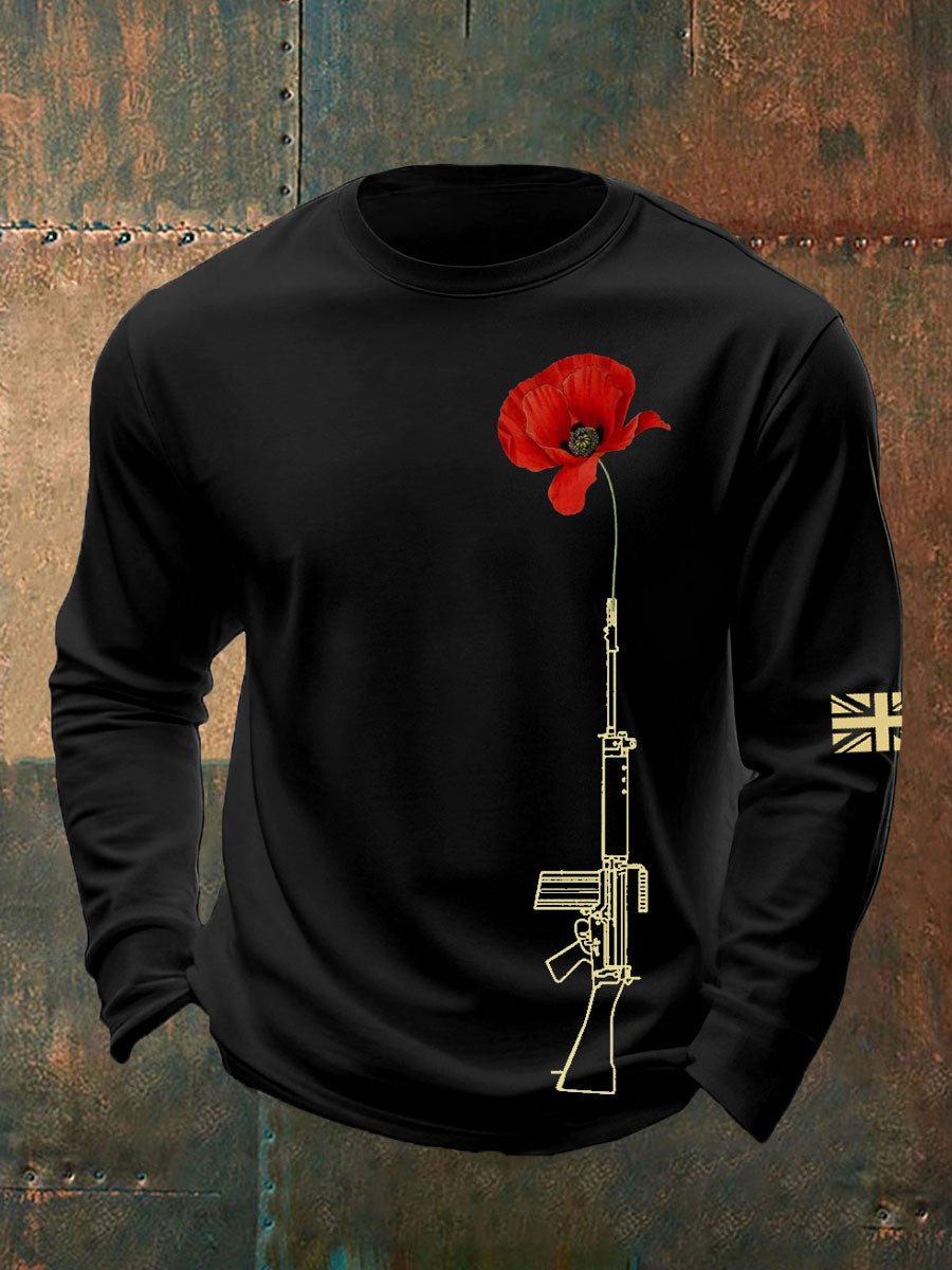 Men's British Remembrance Day Crew Neck Sweatshirt-1