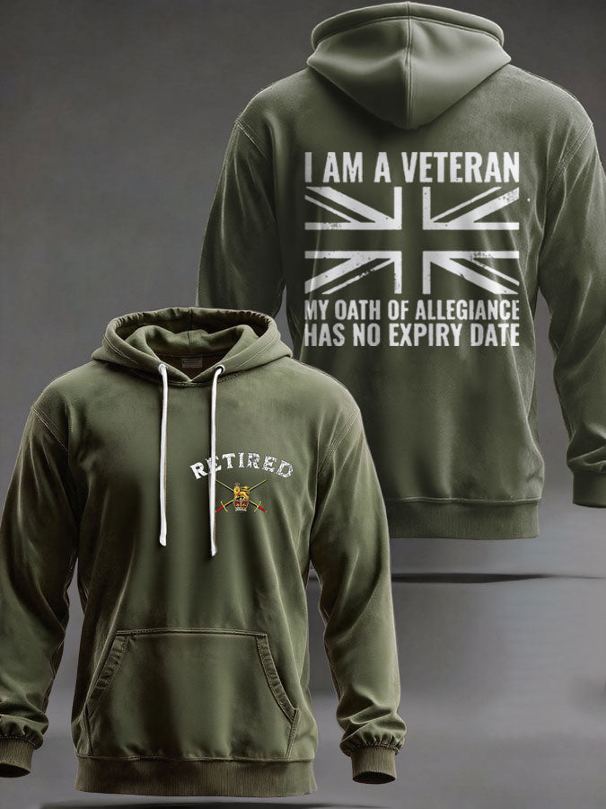 Men's UK Retired Veteran Printed Hoodie-1