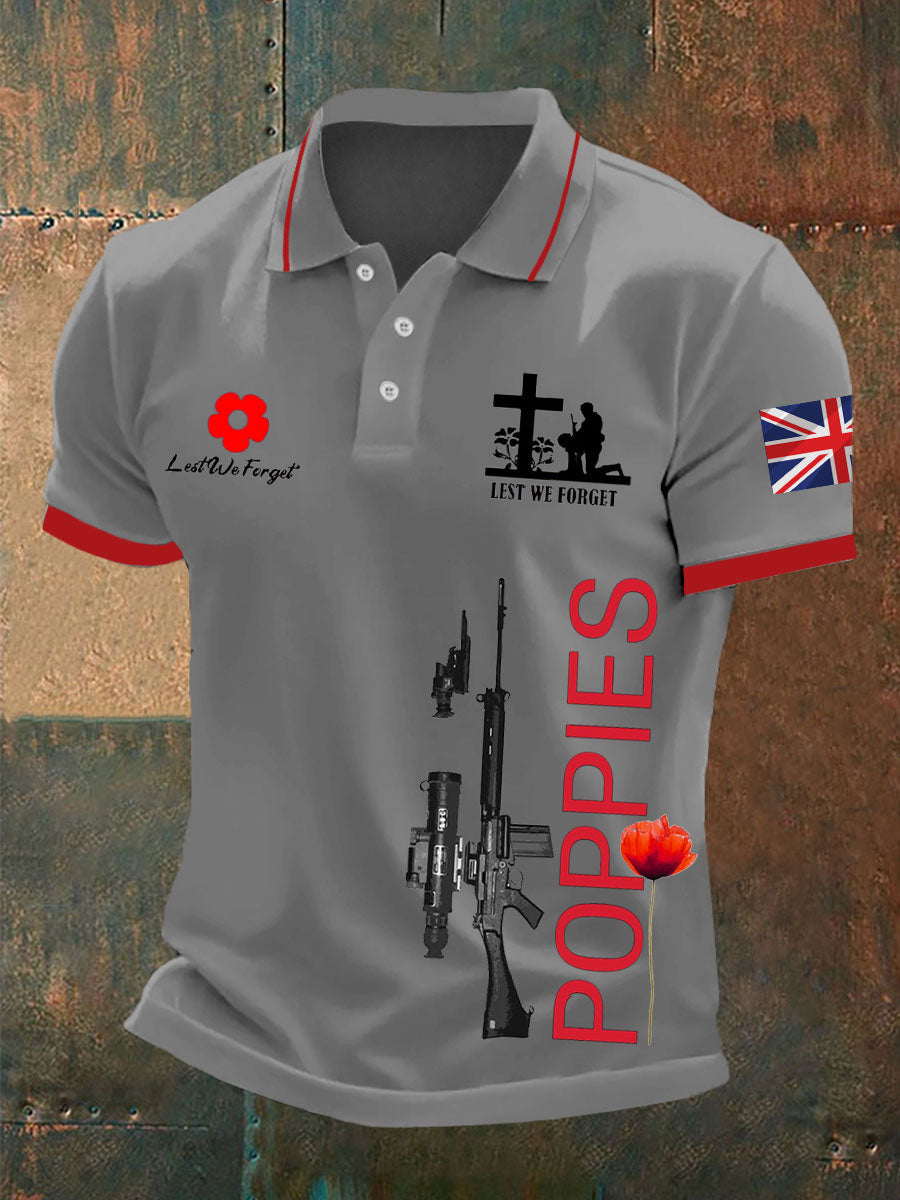 Men's British Remembrance Day polo shirt-2
