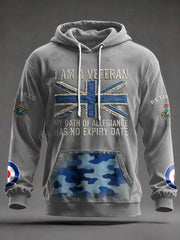 Men's UK Retired Veteran Printed Hoodie-2