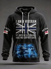 Men's UK Retired Veteran Printed Hoodie-1
