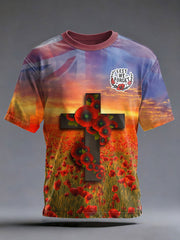 Men's Remembrance Day Lest We Forge Short Sleeves T-shirt