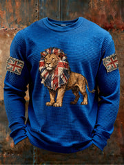 Men's Vintage British Lion Waffle Top-2