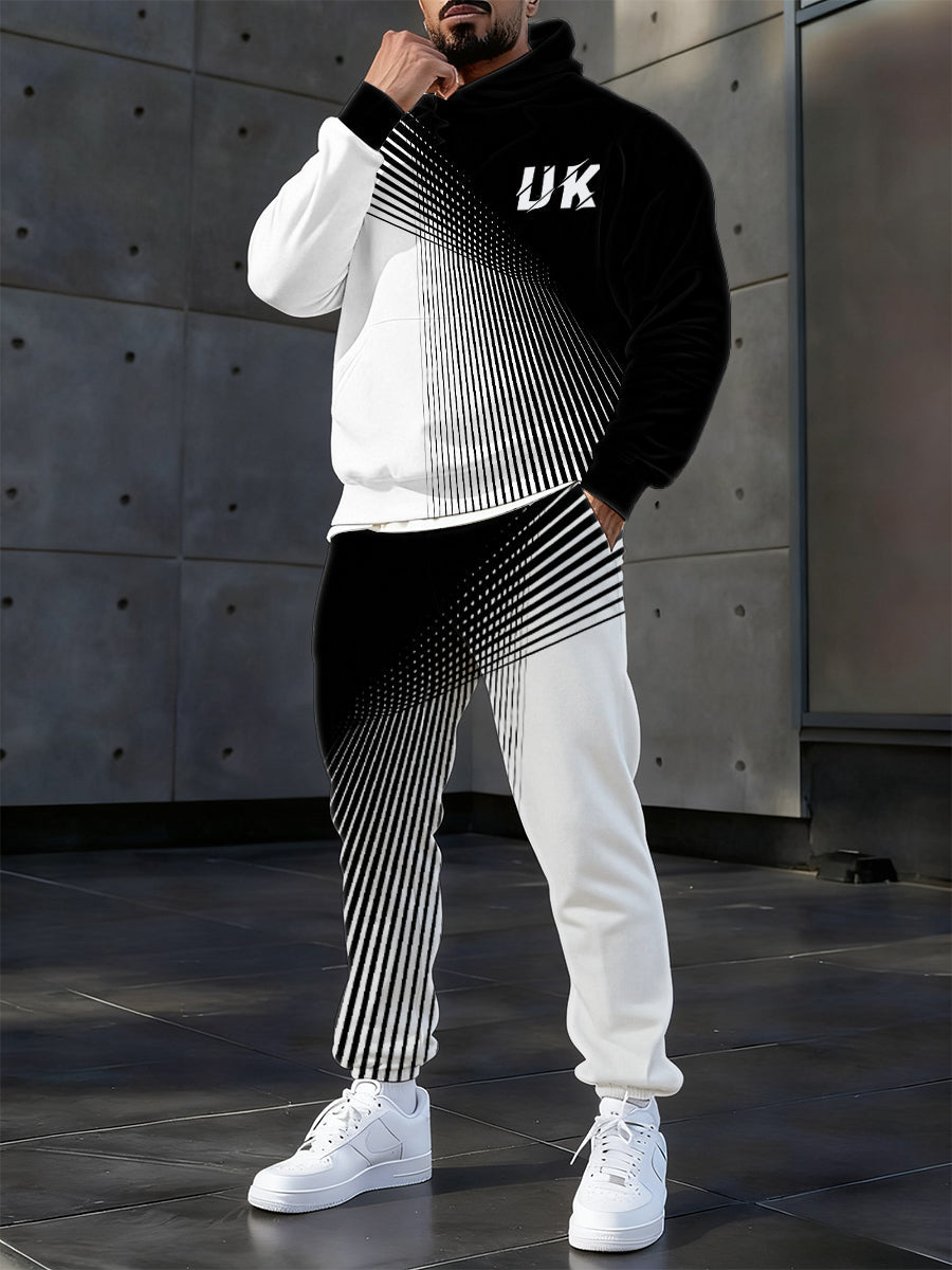 Men's Casual Hoodie And Pants Set-1